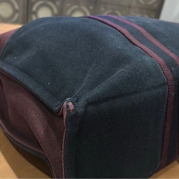 Hermes Paris Fourre Tout Burgundy and Black Tote Bag 16.75x11.5 - Picture 4 of 11